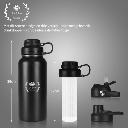 Waterfles 500ml / 1000ml