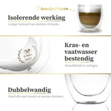 Afbeelding in Gallery-weergave laden, Dubbelwandige koffieglazen 250ml