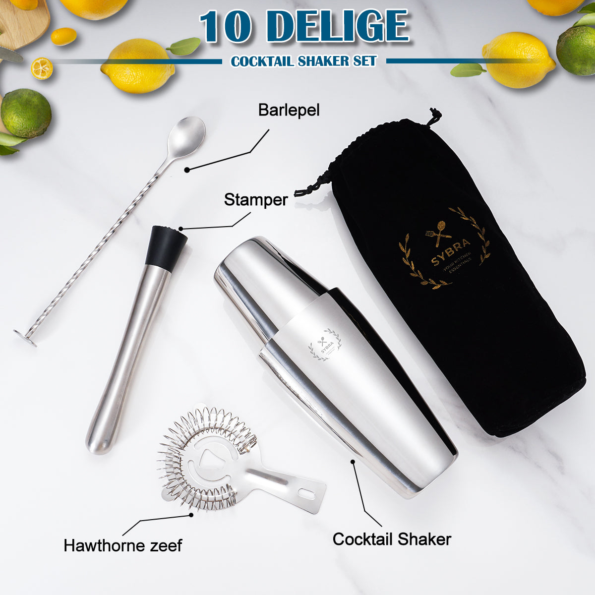 Boston cocktailshaker set