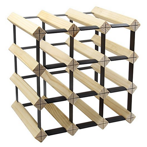 Compact wijnrek voor 12 flessen, 35x25x35 cm
