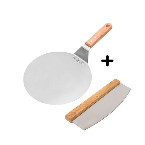 Pizzaschep met professionele pizzasnijder
